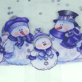 4 X 2 1/2 X 9 1/2 (FAMILY OF SNOWMEN) Clear Cello Gusseted Bags (Qty 25)